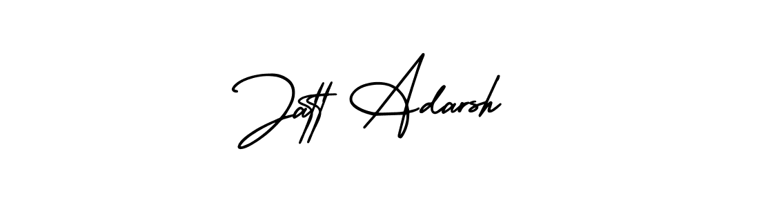 You should practise on your own different ways (AmerikaSignatureDemo-Regular) to write your name (Jatt Adarsh) in signature. don't let someone else do it for you. Jatt Adarsh signature style 3 images and pictures png