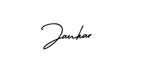 Make a beautiful signature design for name Jauhar. With this signature (AmerikaSignatureDemo-Regular) style, you can create a handwritten signature for free. Jauhar signature style 3 images and pictures png