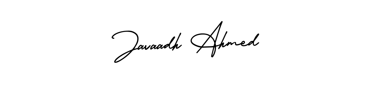 How to Draw Javaadh Ahmed signature style? AmerikaSignatureDemo-Regular is a latest design signature styles for name Javaadh Ahmed. Javaadh Ahmed signature style 3 images and pictures png