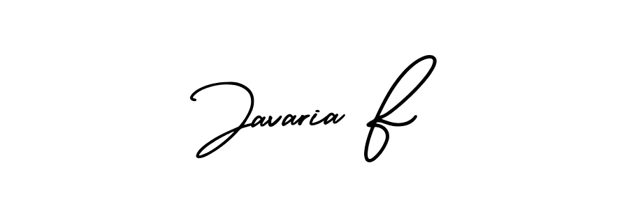 You can use this online signature creator to create a handwritten signature for the name Javaria F. This is the best online autograph maker. Javaria F signature style 3 images and pictures png