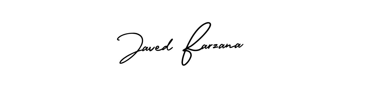 The best way (AmerikaSignatureDemo-Regular) to make a short signature is to pick only two or three words in your name. The name Javed Farzana include a total of six letters. For converting this name. Javed Farzana signature style 3 images and pictures png