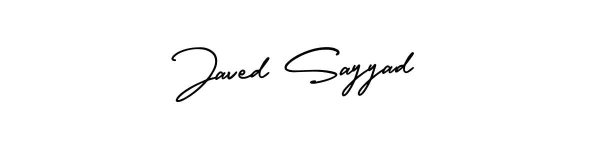 How to make Javed Sayyad name signature. Use AmerikaSignatureDemo-Regular style for creating short signs online. This is the latest handwritten sign. Javed Sayyad signature style 3 images and pictures png