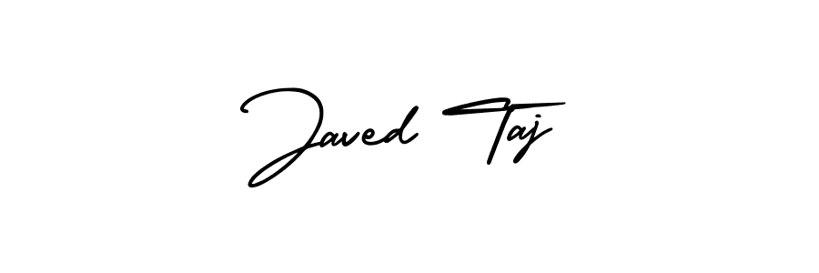 The best way (AmerikaSignatureDemo-Regular) to make a short signature is to pick only two or three words in your name. The name Javed Taj include a total of six letters. For converting this name. Javed Taj signature style 3 images and pictures png