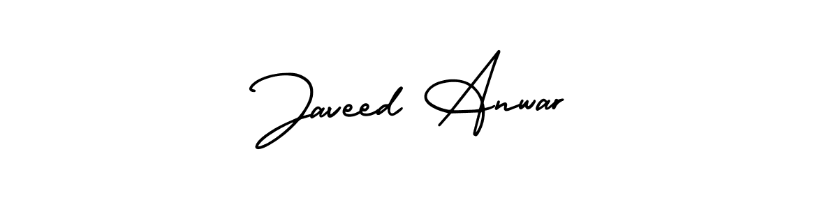 The best way (AmerikaSignatureDemo-Regular) to make a short signature is to pick only two or three words in your name. The name Javeed Anwar include a total of six letters. For converting this name. Javeed Anwar signature style 3 images and pictures png