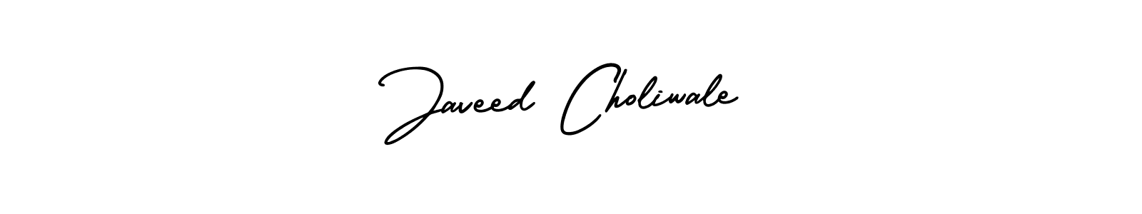 You should practise on your own different ways (AmerikaSignatureDemo-Regular) to write your name (Javeed Choliwale) in signature. don't let someone else do it for you. Javeed Choliwale signature style 3 images and pictures png