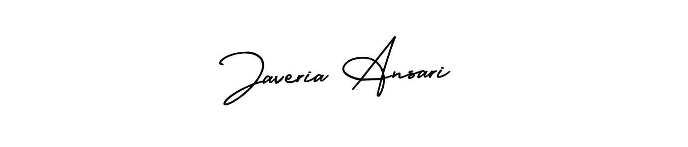 Javeria Ansari stylish signature style. Best Handwritten Sign (AmerikaSignatureDemo-Regular) for my name. Handwritten Signature Collection Ideas for my name Javeria Ansari. Javeria Ansari signature style 3 images and pictures png