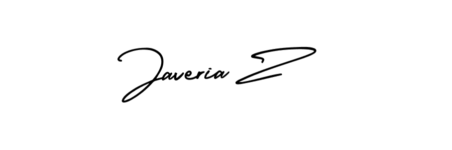 Use a signature maker to create a handwritten signature online. With this signature software, you can design (AmerikaSignatureDemo-Regular) your own signature for name Javeria Z. Javeria Z signature style 3 images and pictures png
