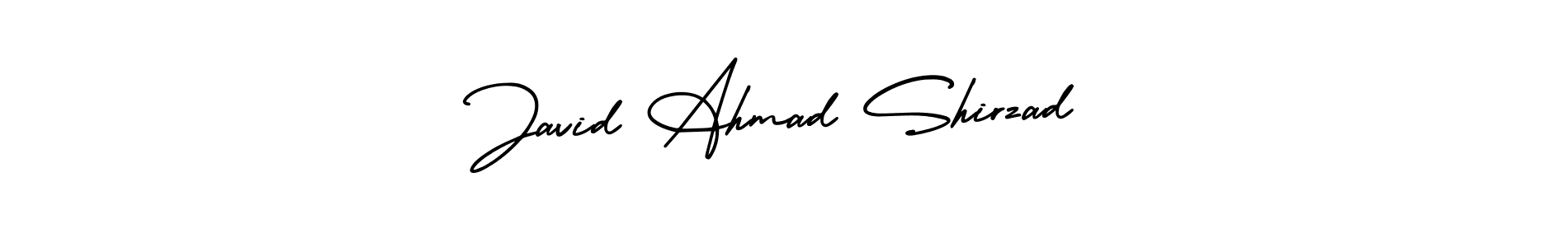 Javid Ahmad Shirzad stylish signature style. Best Handwritten Sign (AmerikaSignatureDemo-Regular) for my name. Handwritten Signature Collection Ideas for my name Javid Ahmad Shirzad. Javid Ahmad Shirzad signature style 3 images and pictures png