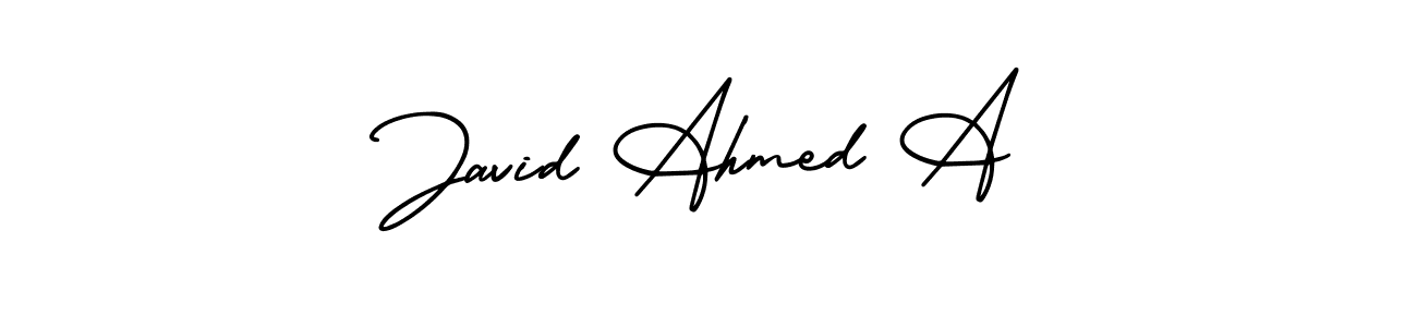 How to make Javid Ahmed A signature? AmerikaSignatureDemo-Regular is a professional autograph style. Create handwritten signature for Javid Ahmed A name. Javid Ahmed A signature style 3 images and pictures png