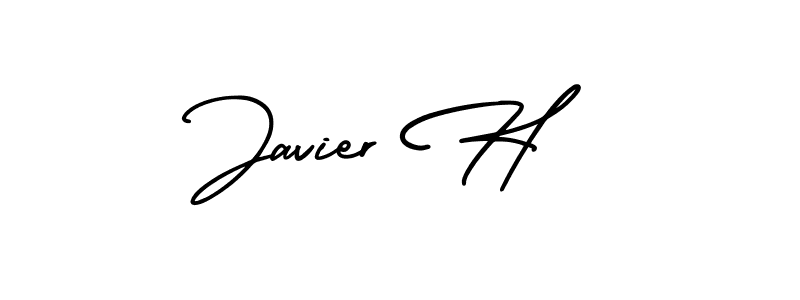 Similarly AmerikaSignatureDemo-Regular is the best handwritten signature design. Signature creator online .You can use it as an online autograph creator for name Javier H. Javier H signature style 3 images and pictures png