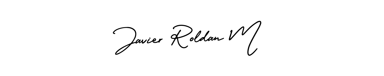 It looks lik you need a new signature style for name Javier Roldan M. Design unique handwritten (AmerikaSignatureDemo-Regular) signature with our free signature maker in just a few clicks. Javier Roldan M signature style 3 images and pictures png