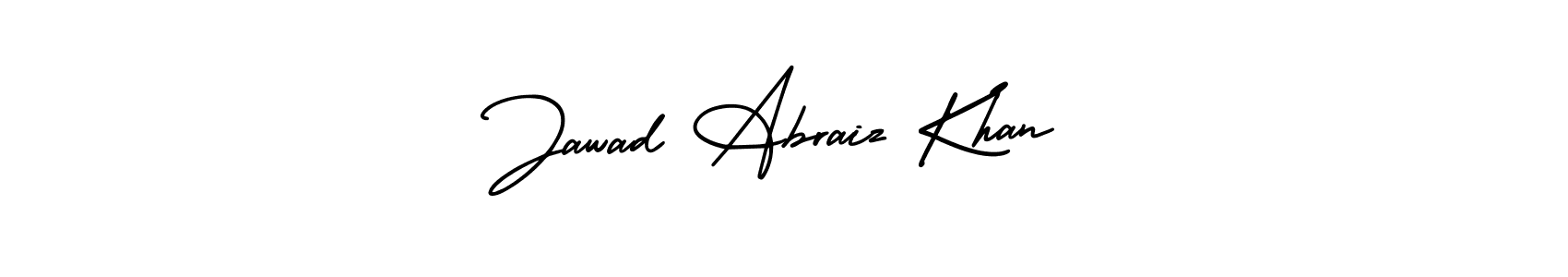 Also You can easily find your signature by using the search form. We will create Jawad Abraiz Khan name handwritten signature images for you free of cost using AmerikaSignatureDemo-Regular sign style. Jawad Abraiz Khan signature style 3 images and pictures png