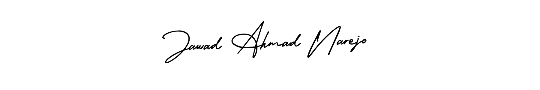 AmerikaSignatureDemo-Regular is a professional signature style that is perfect for those who want to add a touch of class to their signature. It is also a great choice for those who want to make their signature more unique. Get Jawad Ahmad Narejo name to fancy signature for free. Jawad Ahmad Narejo signature style 3 images and pictures png