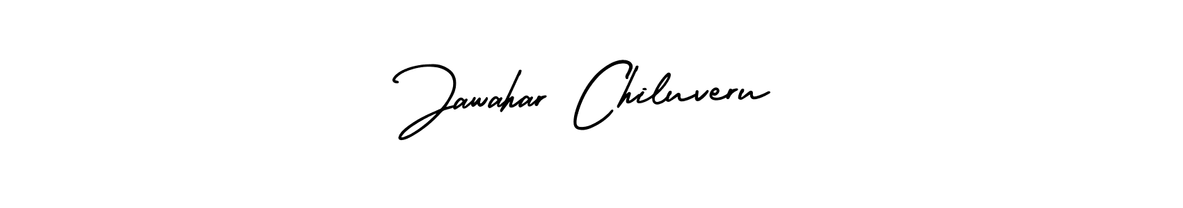 The best way (AmerikaSignatureDemo-Regular) to make a short signature is to pick only two or three words in your name. The name Jawahar Chiluveru include a total of six letters. For converting this name. Jawahar Chiluveru signature style 3 images and pictures png