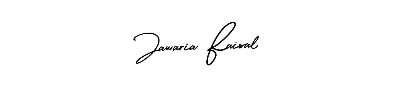 This is the best signature style for the Jawaria Faisal name. Also you like these signature font (AmerikaSignatureDemo-Regular). Mix name signature. Jawaria Faisal signature style 3 images and pictures png