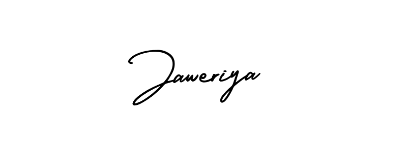 Use a signature maker to create a handwritten signature online. With this signature software, you can design (AmerikaSignatureDemo-Regular) your own signature for name Jaweriya. Jaweriya signature style 3 images and pictures png