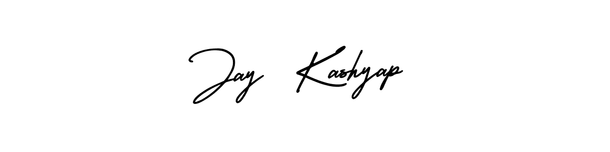 Similarly AmerikaSignatureDemo-Regular is the best handwritten signature design. Signature creator online .You can use it as an online autograph creator for name Jay  Kashyap. Jay  Kashyap signature style 3 images and pictures png