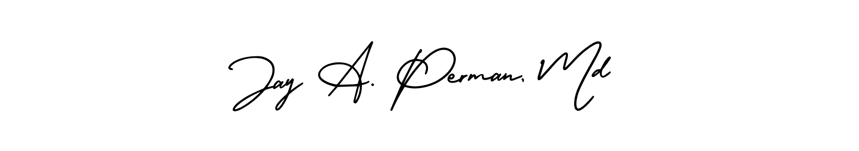 It looks lik you need a new signature style for name Jay A. Perman, Md. Design unique handwritten (AmerikaSignatureDemo-Regular) signature with our free signature maker in just a few clicks. Jay A. Perman, Md signature style 3 images and pictures png