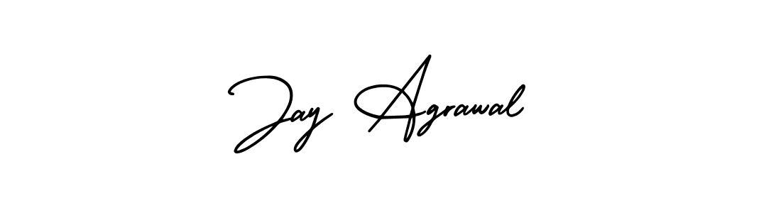 The best way (AmerikaSignatureDemo-Regular) to make a short signature is to pick only two or three words in your name. The name Jay Agrawal include a total of six letters. For converting this name. Jay Agrawal signature style 3 images and pictures png