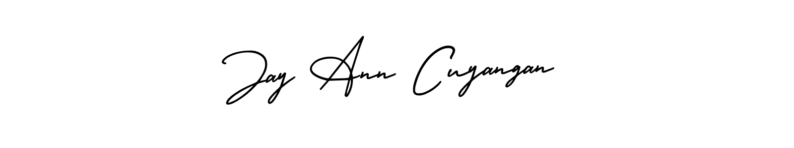 Use a signature maker to create a handwritten signature online. With this signature software, you can design (AmerikaSignatureDemo-Regular) your own signature for name Jay Ann Cuyangan. Jay Ann Cuyangan signature style 3 images and pictures png