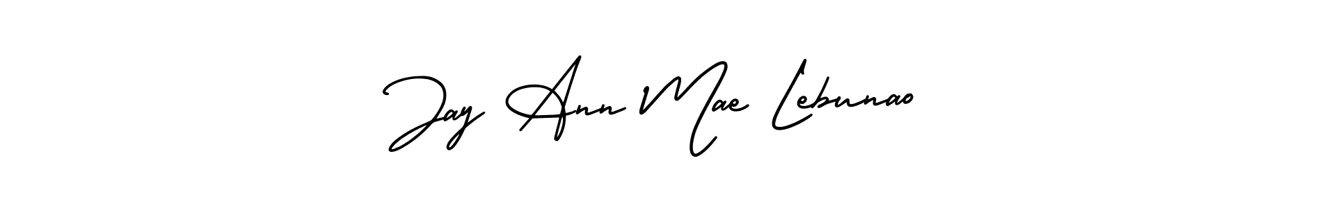 It looks lik you need a new signature style for name Jay Ann Mae Lebunao. Design unique handwritten (AmerikaSignatureDemo-Regular) signature with our free signature maker in just a few clicks. Jay Ann Mae Lebunao signature style 3 images and pictures png