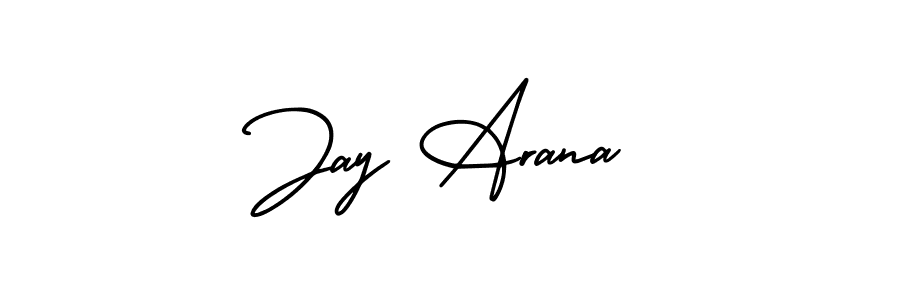 Also You can easily find your signature by using the search form. We will create Jay Arana name handwritten signature images for you free of cost using AmerikaSignatureDemo-Regular sign style. Jay Arana signature style 3 images and pictures png