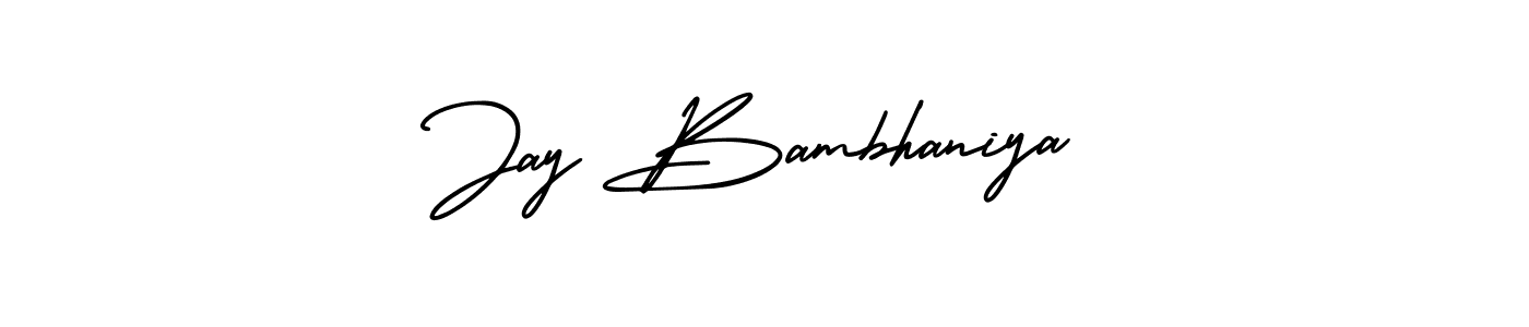 You can use this online signature creator to create a handwritten signature for the name Jay Bambhaniya. This is the best online autograph maker. Jay Bambhaniya signature style 3 images and pictures png