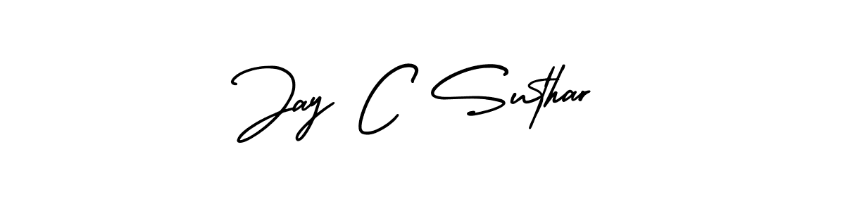 Design your own signature with our free online signature maker. With this signature software, you can create a handwritten (AmerikaSignatureDemo-Regular) signature for name Jay C Suthar. Jay C Suthar signature style 3 images and pictures png