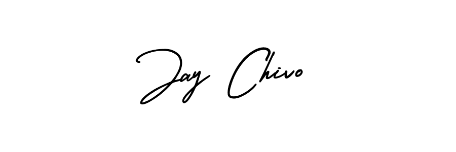 You should practise on your own different ways (AmerikaSignatureDemo-Regular) to write your name (Jay Chivo) in signature. don't let someone else do it for you. Jay Chivo signature style 3 images and pictures png