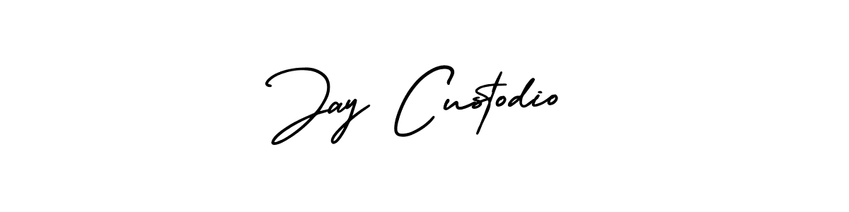 How to make Jay Custodio signature? AmerikaSignatureDemo-Regular is a professional autograph style. Create handwritten signature for Jay Custodio name. Jay Custodio signature style 3 images and pictures png