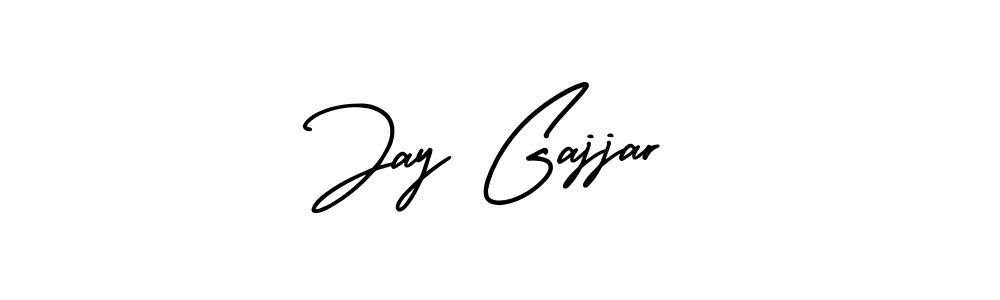 The best way (AmerikaSignatureDemo-Regular) to make a short signature is to pick only two or three words in your name. The name Jay Gajjar include a total of six letters. For converting this name. Jay Gajjar signature style 3 images and pictures png