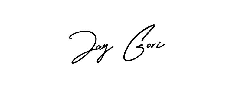 The best way (AmerikaSignatureDemo-Regular) to make a short signature is to pick only two or three words in your name. The name Jay Gori include a total of six letters. For converting this name. Jay Gori signature style 3 images and pictures png