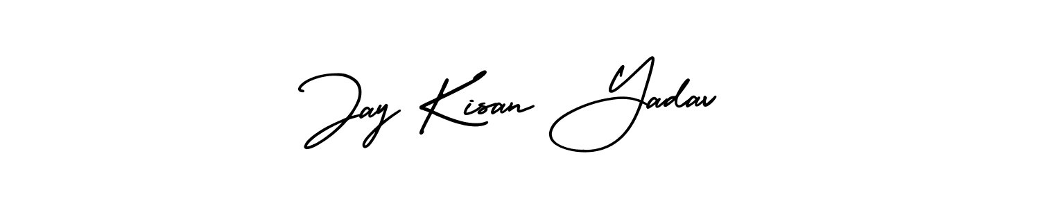 How to make Jay Kisan Yadav name signature. Use AmerikaSignatureDemo-Regular style for creating short signs online. This is the latest handwritten sign. Jay Kisan Yadav signature style 3 images and pictures png