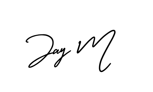 You should practise on your own different ways (AmerikaSignatureDemo-Regular) to write your name (Jay M) in signature. don't let someone else do it for you. Jay M signature style 3 images and pictures png