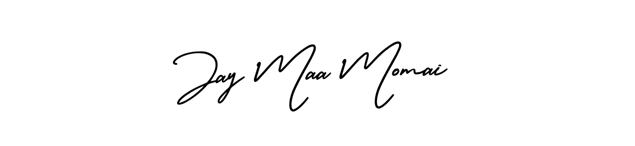 AmerikaSignatureDemo-Regular is a professional signature style that is perfect for those who want to add a touch of class to their signature. It is also a great choice for those who want to make their signature more unique. Get Jay Maa Momai name to fancy signature for free. Jay Maa Momai signature style 3 images and pictures png