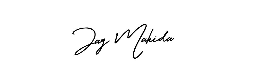 Similarly AmerikaSignatureDemo-Regular is the best handwritten signature design. Signature creator online .You can use it as an online autograph creator for name Jay Mahida. Jay Mahida signature style 3 images and pictures png