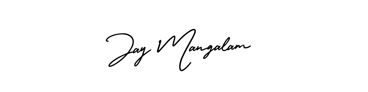 You should practise on your own different ways (AmerikaSignatureDemo-Regular) to write your name (Jay Mangalam) in signature. don't let someone else do it for you. Jay Mangalam signature style 3 images and pictures png