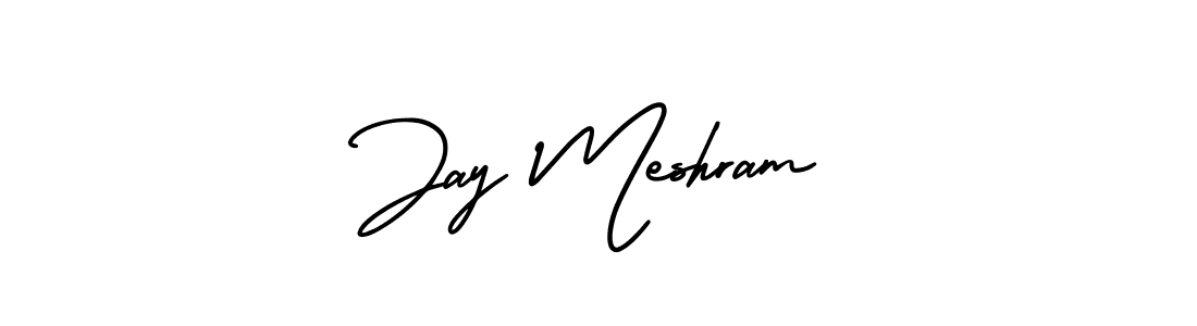 Jay Meshram stylish signature style. Best Handwritten Sign (AmerikaSignatureDemo-Regular) for my name. Handwritten Signature Collection Ideas for my name Jay Meshram. Jay Meshram signature style 3 images and pictures png