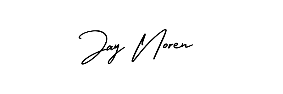 You should practise on your own different ways (AmerikaSignatureDemo-Regular) to write your name (Jay Noren) in signature. don't let someone else do it for you. Jay Noren signature style 3 images and pictures png