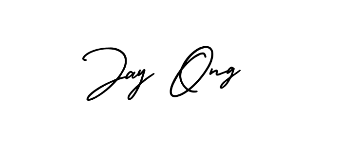 Design your own signature with our free online signature maker. With this signature software, you can create a handwritten (AmerikaSignatureDemo-Regular) signature for name Jay Ong. Jay Ong signature style 3 images and pictures png