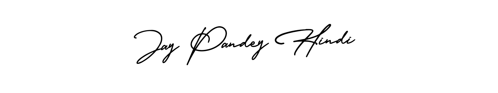 Design your own signature with our free online signature maker. With this signature software, you can create a handwritten (AmerikaSignatureDemo-Regular) signature for name Jay Pandey Hindi. Jay Pandey Hindi signature style 3 images and pictures png