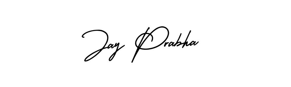 This is the best signature style for the Jay Prabha name. Also you like these signature font (AmerikaSignatureDemo-Regular). Mix name signature. Jay Prabha signature style 3 images and pictures png