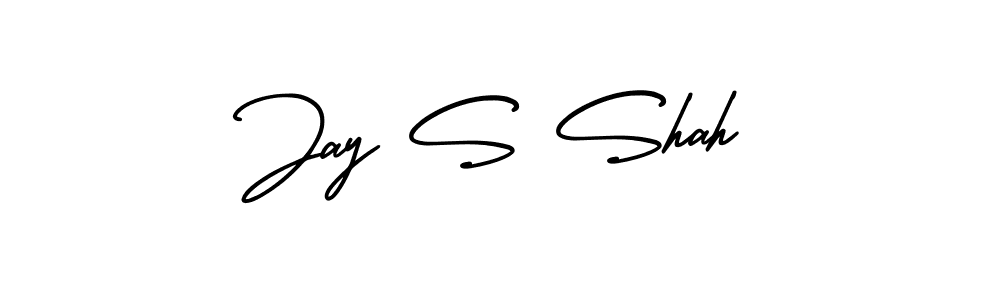This is the best signature style for the Jay S Shah name. Also you like these signature font (AmerikaSignatureDemo-Regular). Mix name signature. Jay S Shah signature style 3 images and pictures png