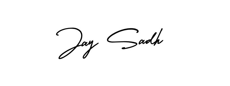 Jay Sadh stylish signature style. Best Handwritten Sign (AmerikaSignatureDemo-Regular) for my name. Handwritten Signature Collection Ideas for my name Jay Sadh. Jay Sadh signature style 3 images and pictures png