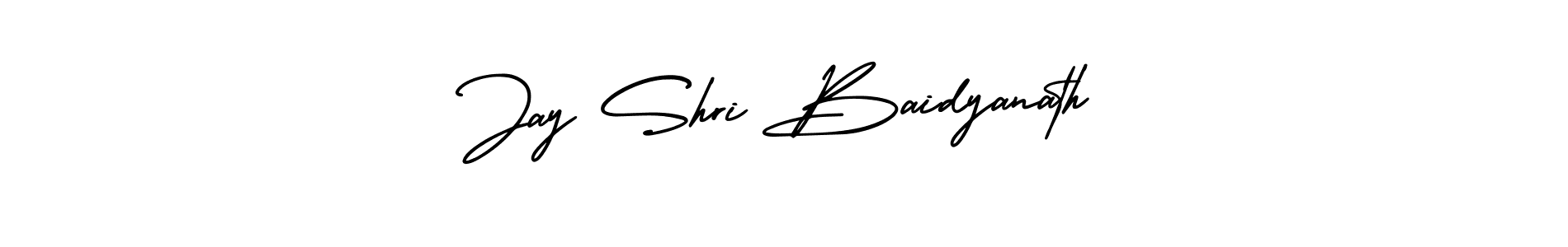 Use a signature maker to create a handwritten signature online. With this signature software, you can design (AmerikaSignatureDemo-Regular) your own signature for name Jay Shri Baidyanath. Jay Shri Baidyanath signature style 3 images and pictures png