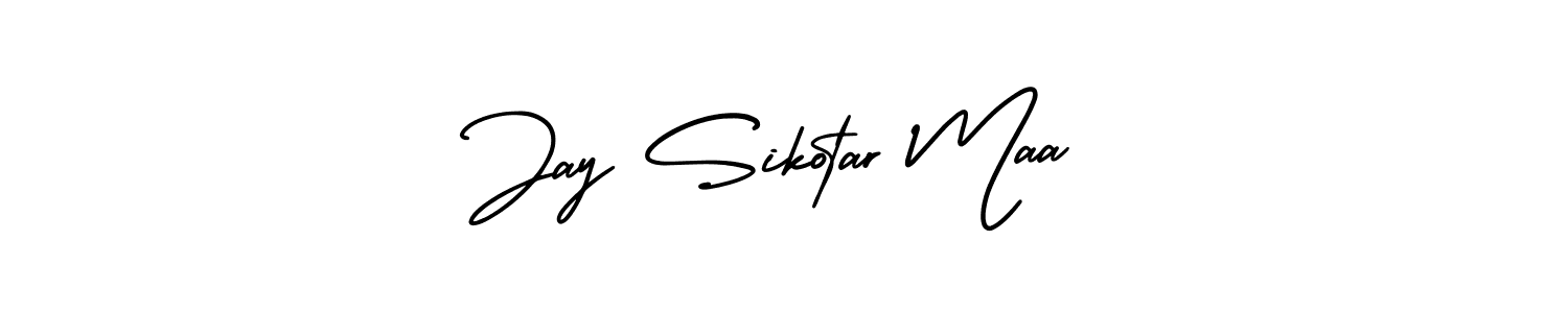 if you are searching for the best signature style for your name Jay Sikotar Maa. so please give up your signature search. here we have designed multiple signature styles  using AmerikaSignatureDemo-Regular. Jay Sikotar Maa signature style 3 images and pictures png