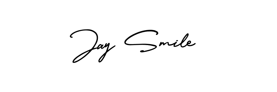 Jay Smile stylish signature style. Best Handwritten Sign (AmerikaSignatureDemo-Regular) for my name. Handwritten Signature Collection Ideas for my name Jay Smile. Jay Smile signature style 3 images and pictures png