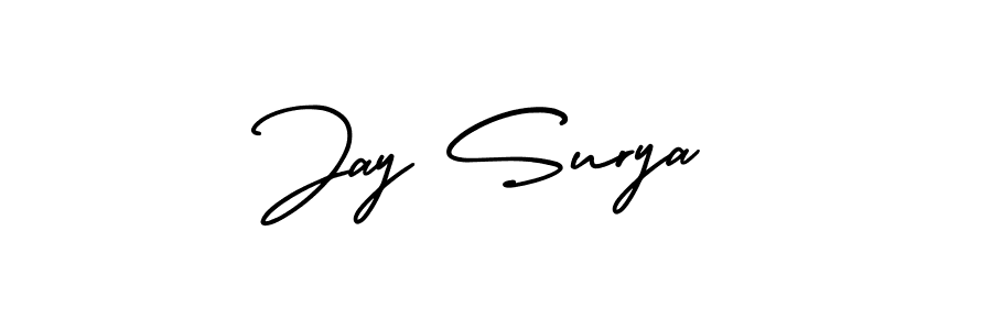 Also You can easily find your signature by using the search form. We will create Jay Surya name handwritten signature images for you free of cost using AmerikaSignatureDemo-Regular sign style. Jay Surya signature style 3 images and pictures png