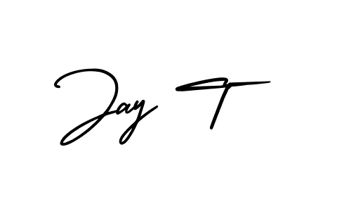 The best way (AmerikaSignatureDemo-Regular) to make a short signature is to pick only two or three words in your name. The name Jay T include a total of six letters. For converting this name. Jay T signature style 3 images and pictures png