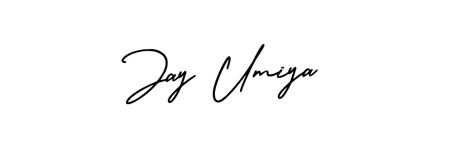 How to make Jay Umiya name signature. Use AmerikaSignatureDemo-Regular style for creating short signs online. This is the latest handwritten sign. Jay Umiya signature style 3 images and pictures png